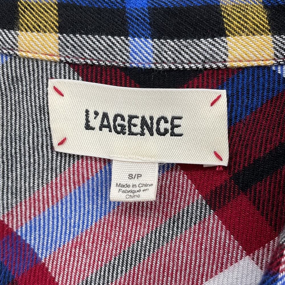 L'agence Chic Multi Scarf Plaid Cameron Shirtdress Size S - Picture 3 of 5